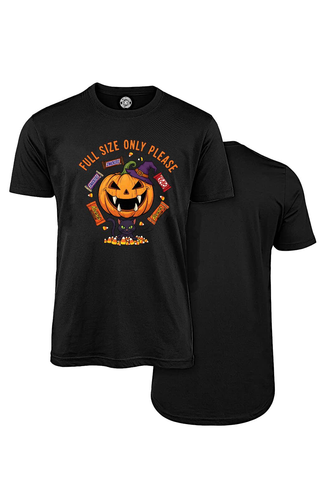 Full Size Candy Bars Only – Trick or Treat Shirt (Black)